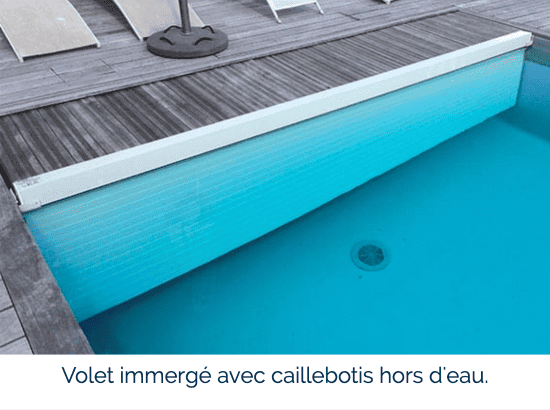 Volet immergé avec caillebotis hors d'eau